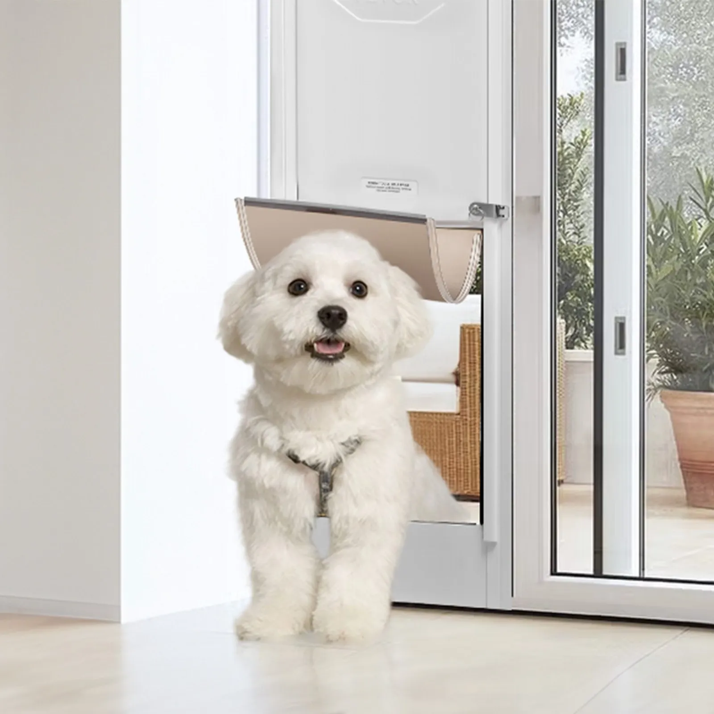 VEVOR Dog Door for Sliding Glass Door, 75 7/8"-80 11/16" Adjustable Height Doggy Door for Sliding Doors,-$90