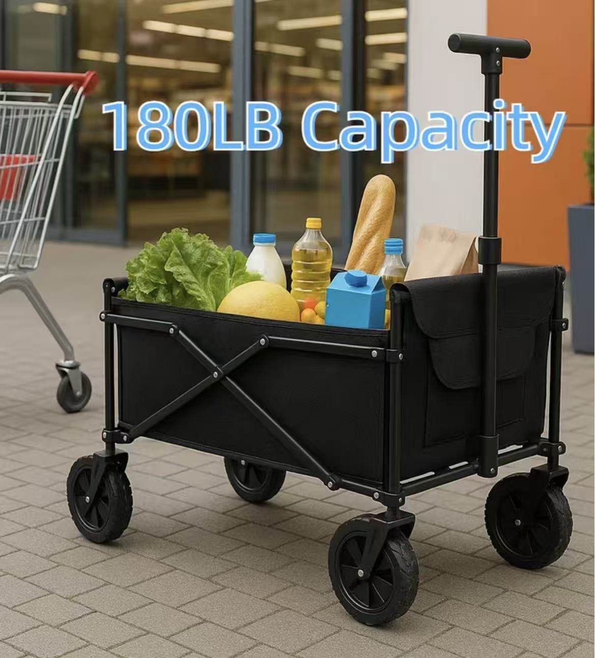 Brand New Heavy Duty Collapsible Sports Utility Wagon Cart with All-Terrain Wheels,-$25