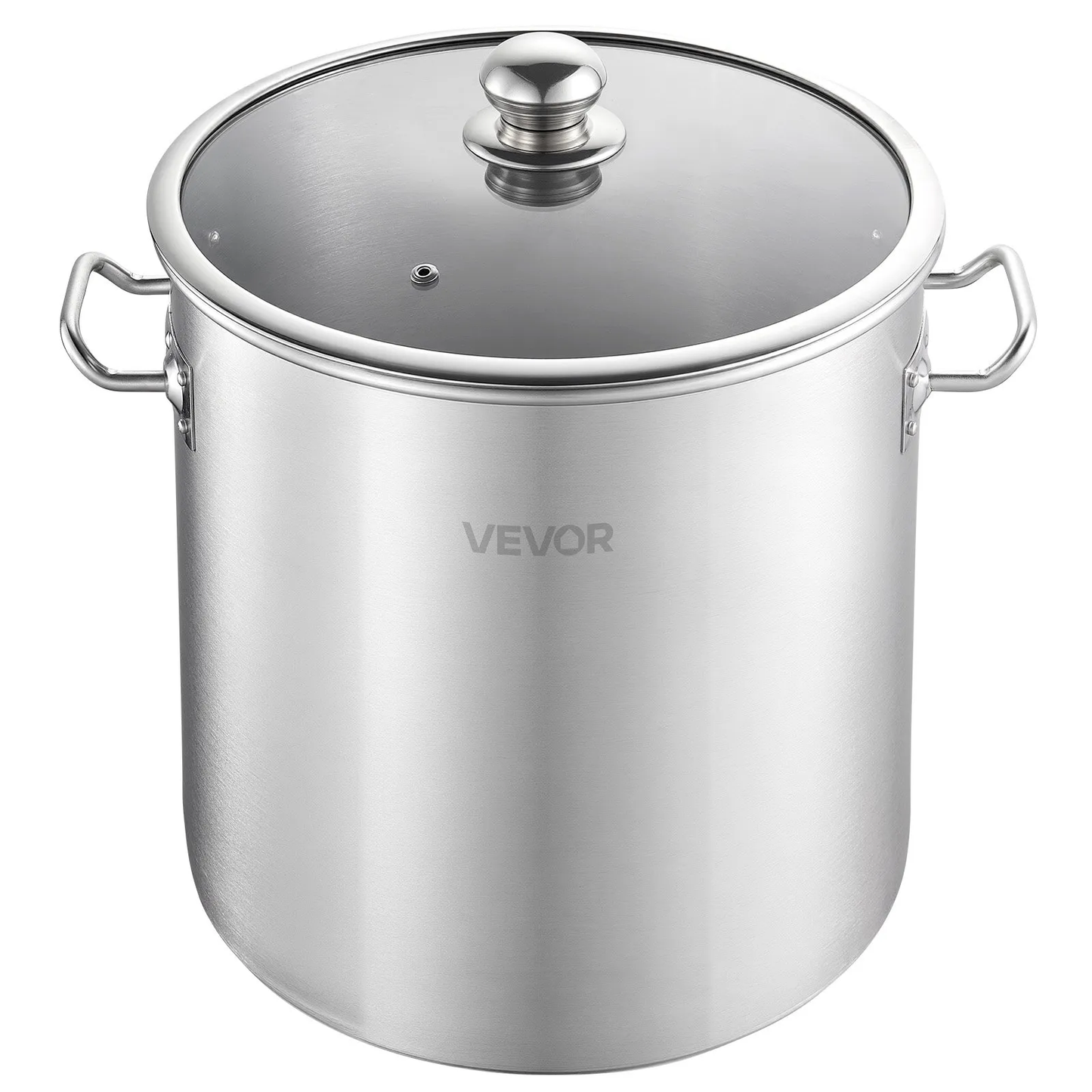 Open box, 90% new VEVOR Stainless Steel Stock Pot, 21-Quart Stainless Steel Stockpot w/Glass Lid,-$35