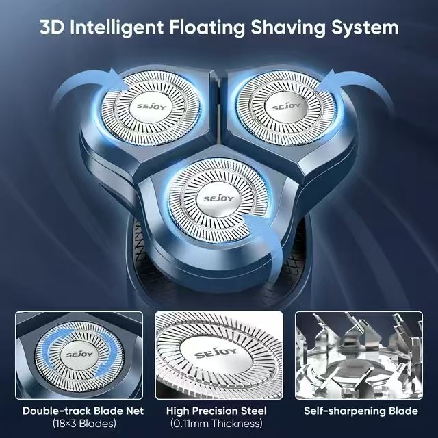 BNIB-Sejoy Men's Electric Shaver Razor, 5 in 1 Grooming Kit,Cordless Rechargeable Waterproof ,-$25