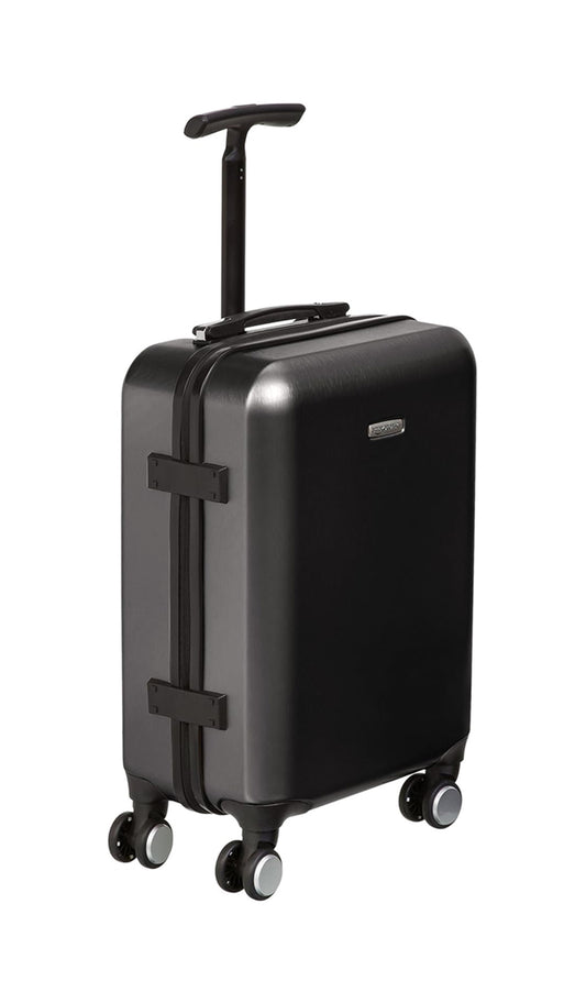 BNIB-Amazon Basics Metal-Texture Spinner Carry-On Luggage,（55cm, Black