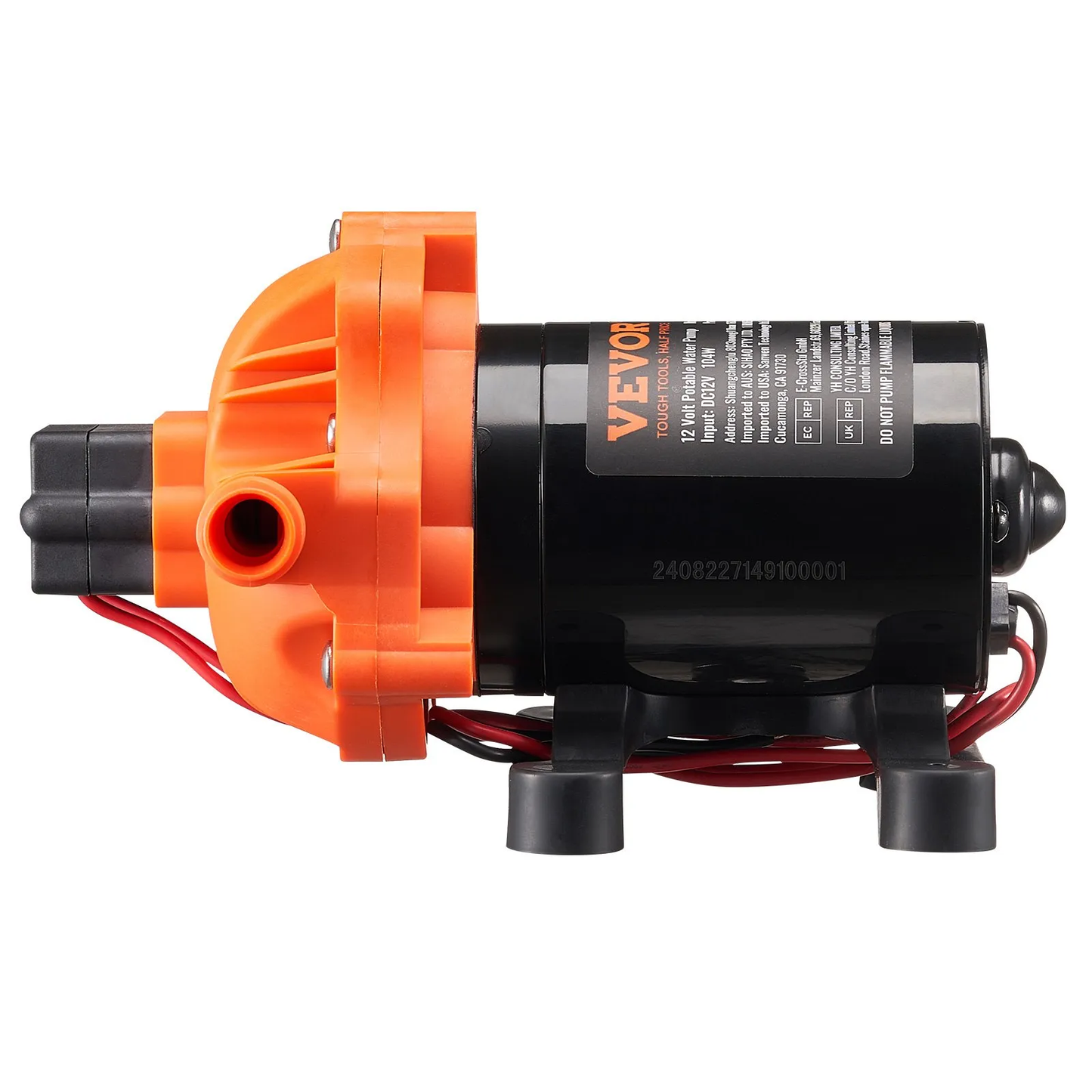 VEVOR 12V Diaphragm Pump, 3.5 GPM (13.25 L/min), 3-Chamber 12 Volt DC Water Pump with Automatic,-$45