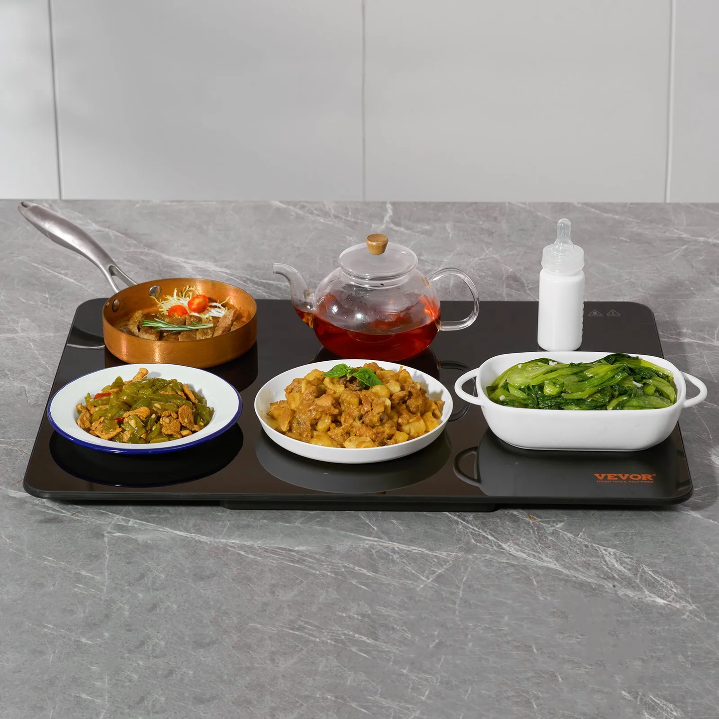 VEVOR Electric Warming Tray, 16.5" x 23.6" Portable Tempered Glass Heating Tray Temperature (65-90℃), -$60