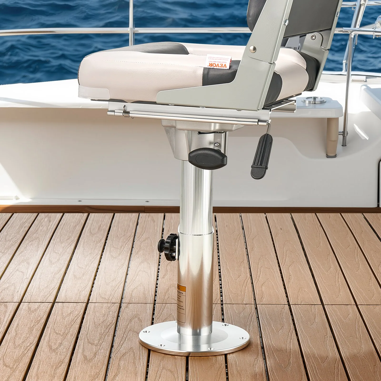 VEVOR Boat Seat Pedestal, Forward & Backward Sliding Adjustment, Aluminum Alloy Boat,-$45