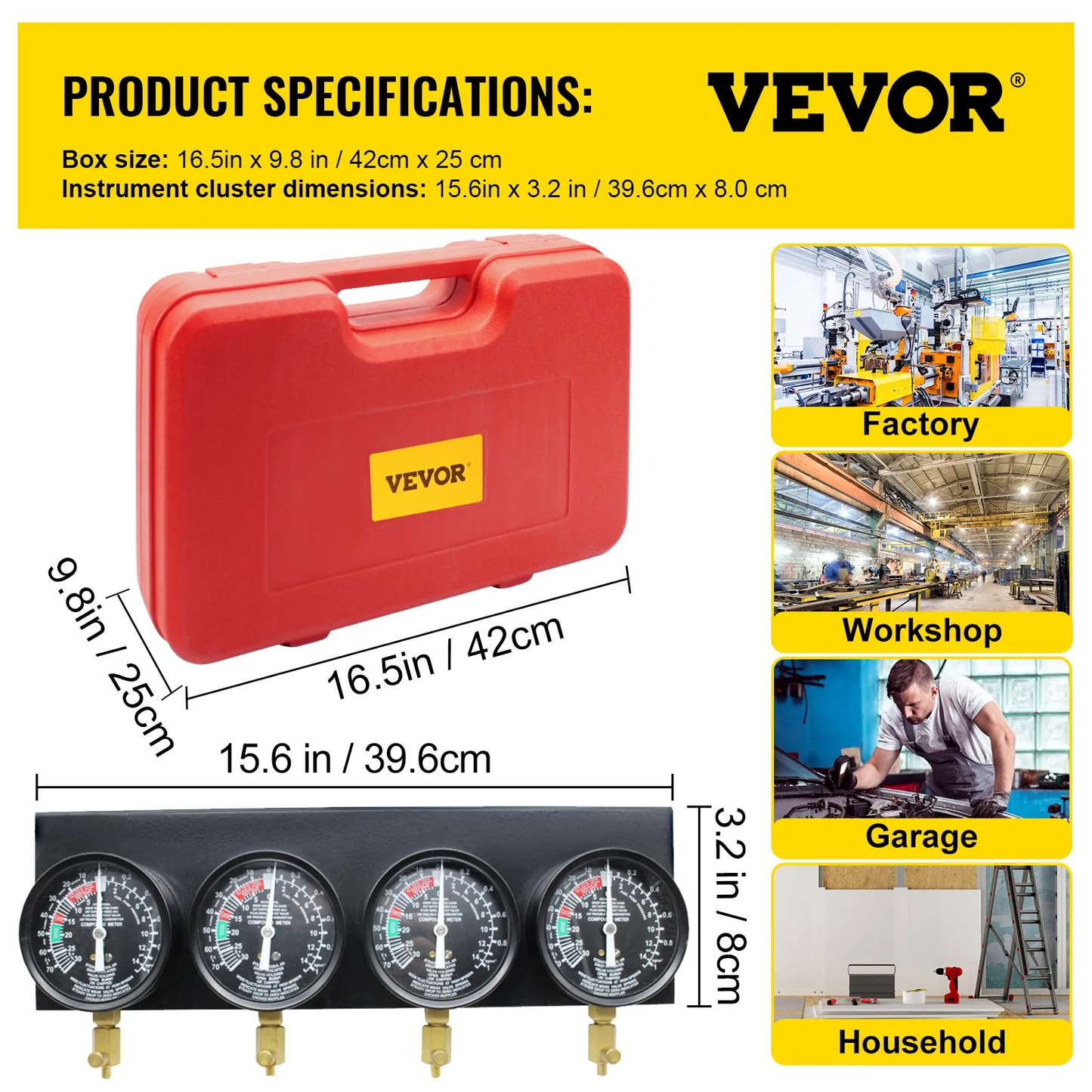 VEVOR Fuel Vacuum Carburetor Synchronize Tool Kit Fuel Vacuum Carburetor Synchronizer,-$45
