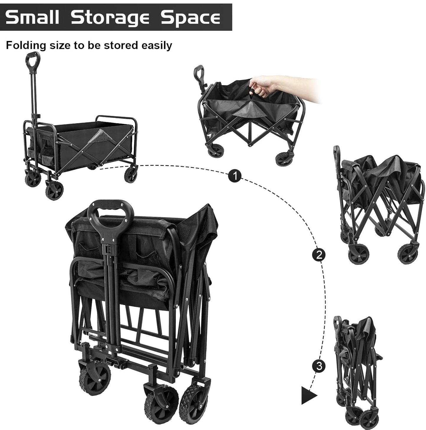 Brand New Heavy Duty Foldable Multi-Purpose Utility Wagon,Beach Wagon,Shopping Cart,Garden Cart
