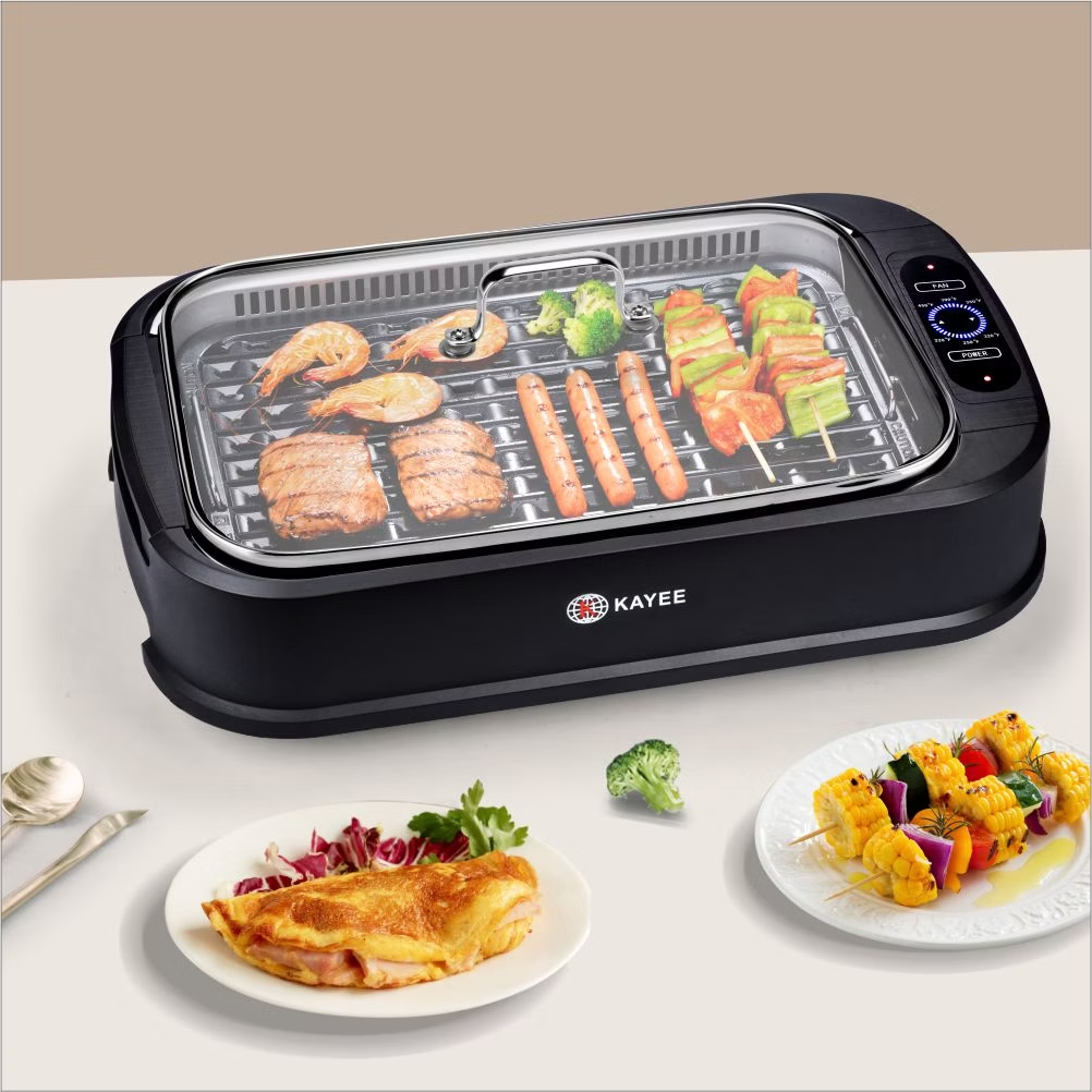 BNIB-Power Smokeless Grill,Non-stick interchangeable grill & griddle plates,