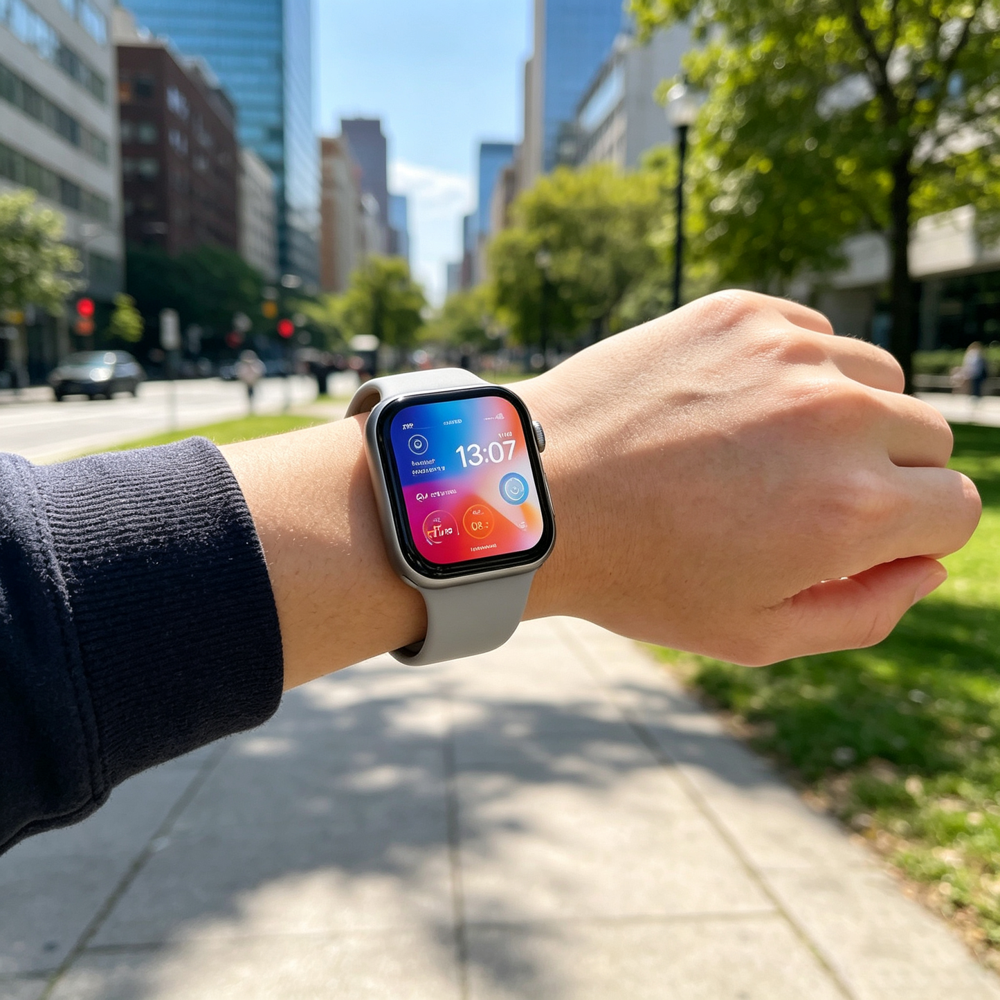 BNIB-PremiumAV S12 Max Smart Watch with 1.83 Inch HD Display,heart rate monitor, Sports Modes,silver,-$25
