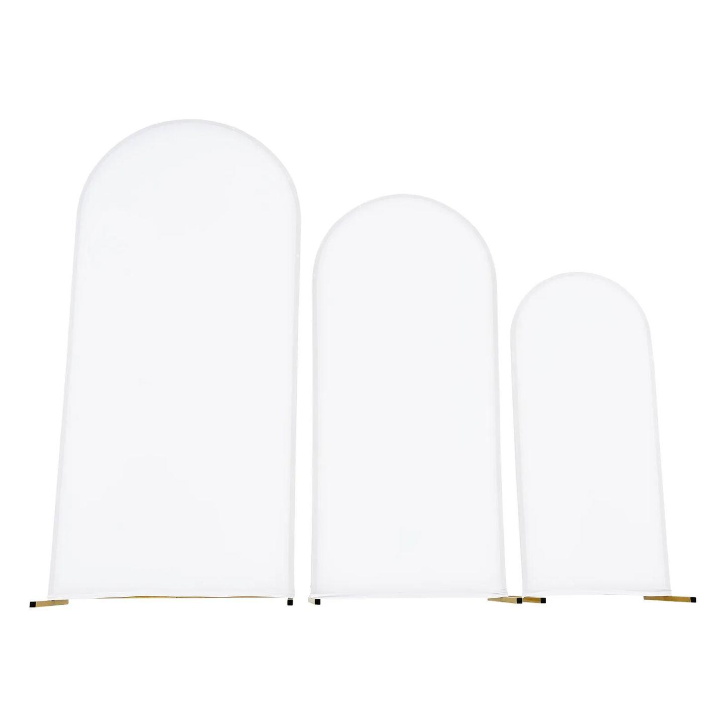 VEVOR Arch Backdrop Stand, Set of 3, 6/5/4 ft, Stable Structure, Easy Assembly, Gold Metal Arch Backdrop Stand,-$60