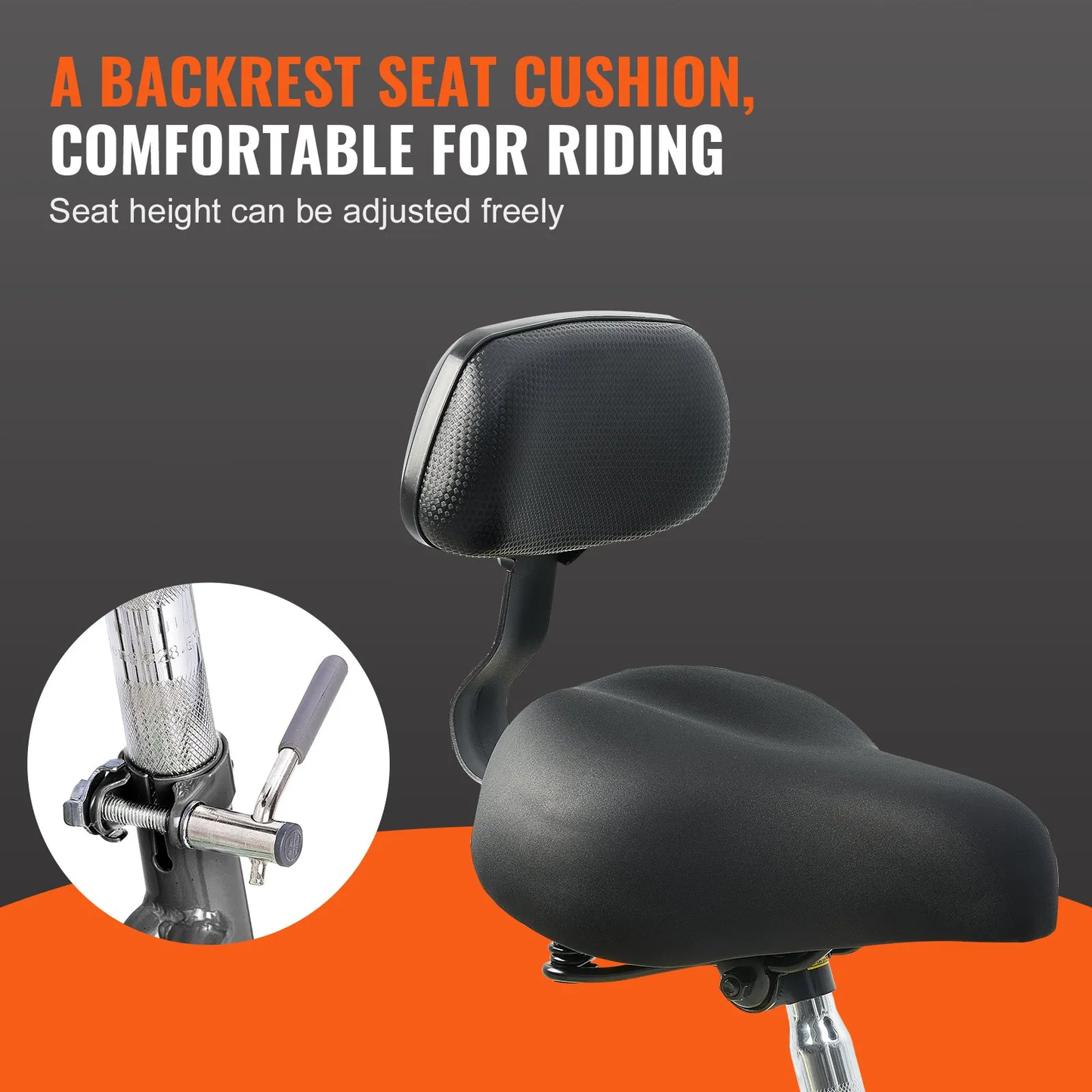 VEVOR Adult Tricycles Bike, 7 Speed Adult Trikes, 24 Inch Three-Wheeled Bicycles, Carbon Steel Cruiser Bike