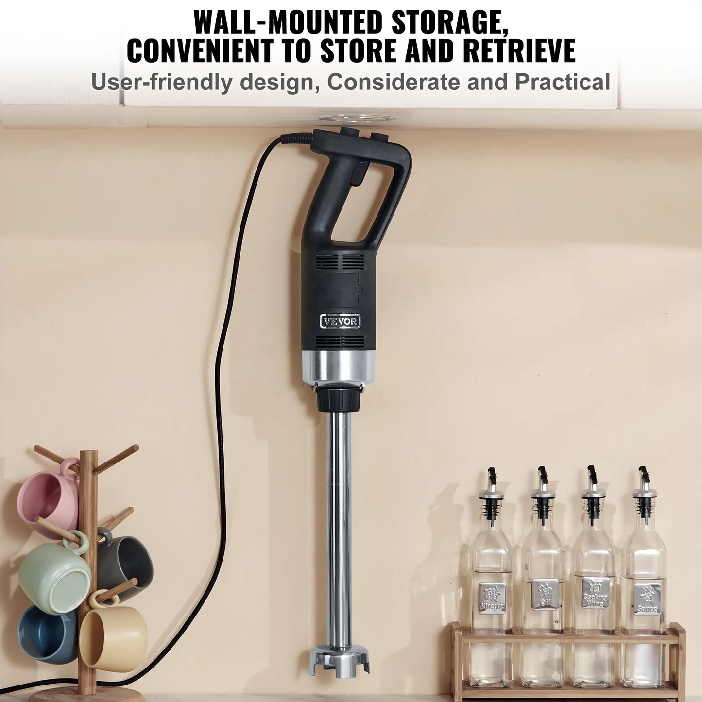 VEVOR Commercial Immersion Blender, 500 Watt Heavy Duty Hand Mixer, Variable Speed Stick Mixer,-$140