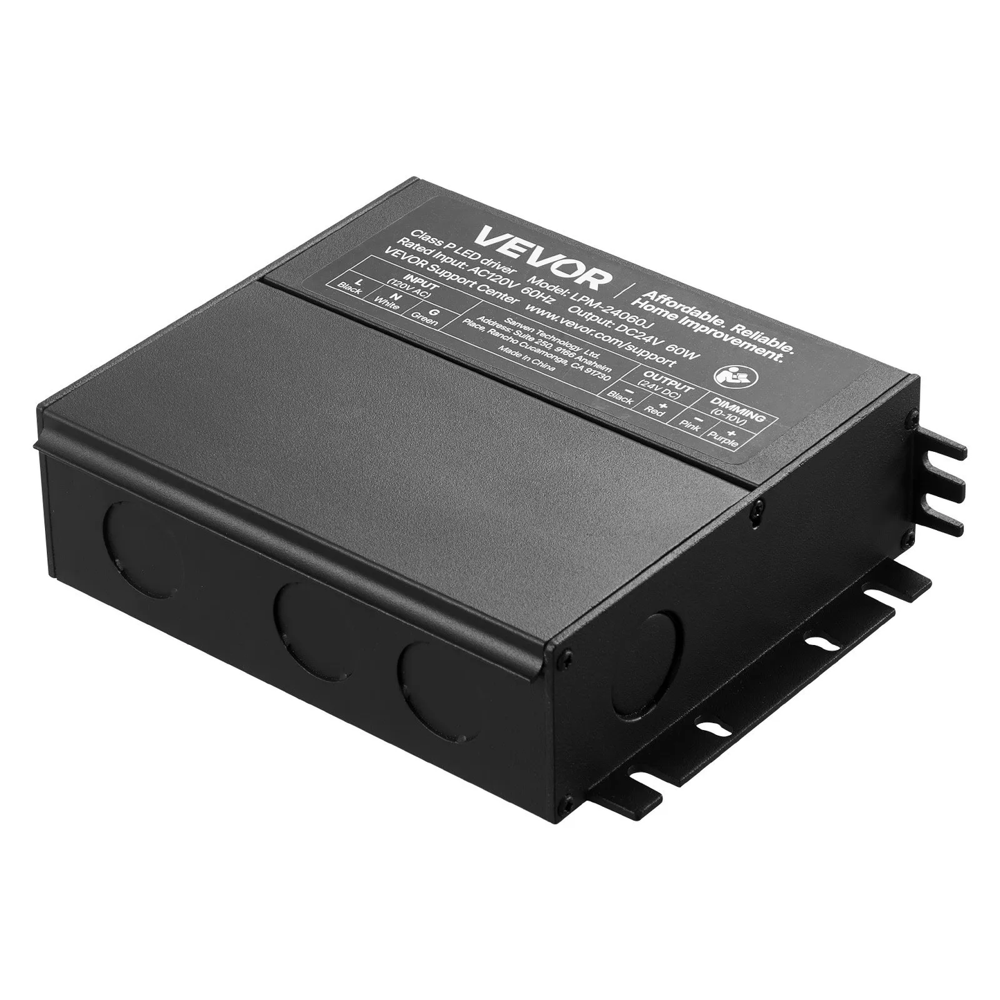 VEVOR 60W Dimmable LED Driver, 24V, Triac/ELV/MLV AC to DC Power Supply Transformer,-$35