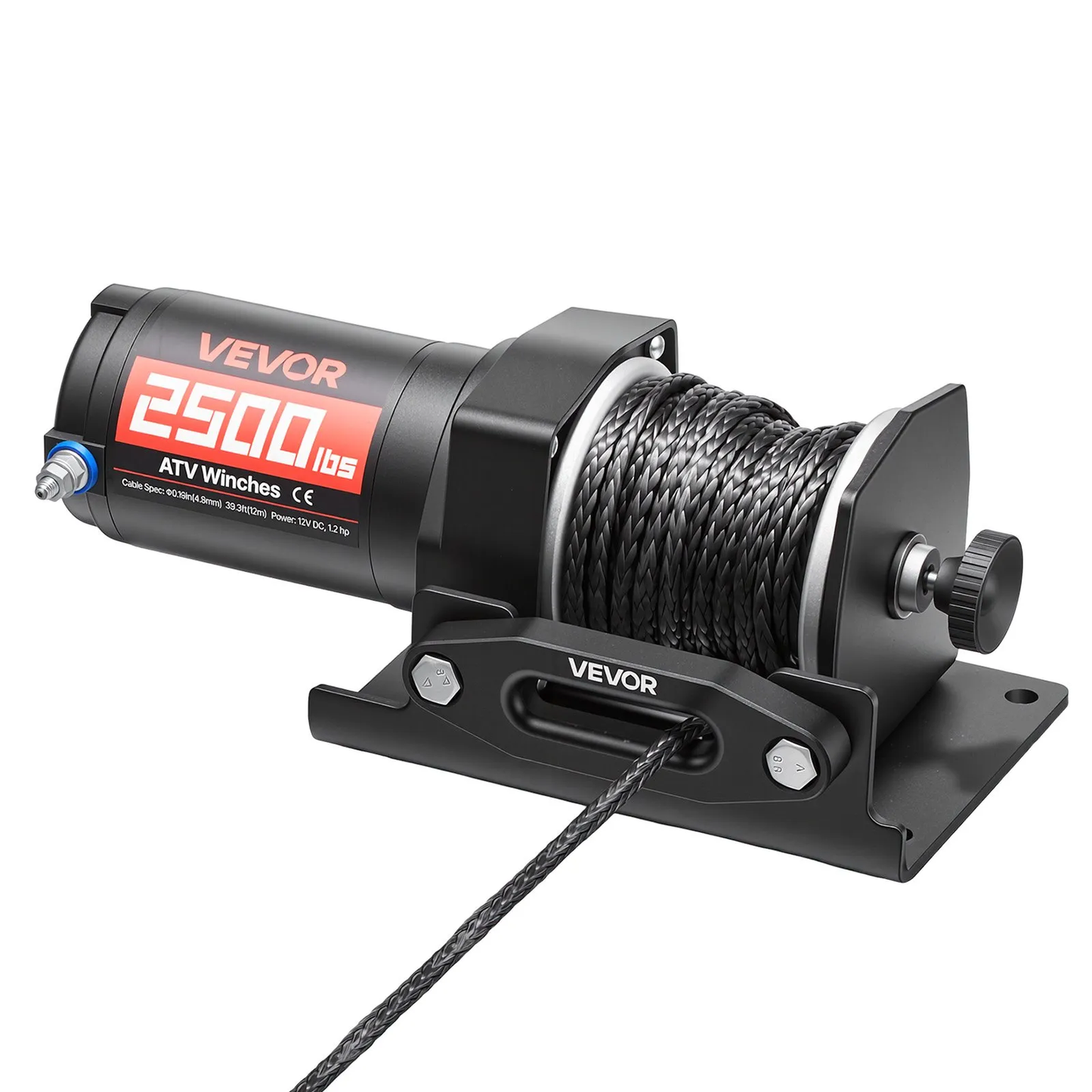 VEVOR 2500 lbs Electric Winch, 12V DC ATV/UTV Winch with Φ0.19 in x 39.4 ft Synthetic Rope,-$65