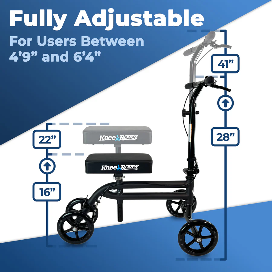 Brand New Economy Knee Rover® Steerable Knee Scooter (Matte Black),-$100