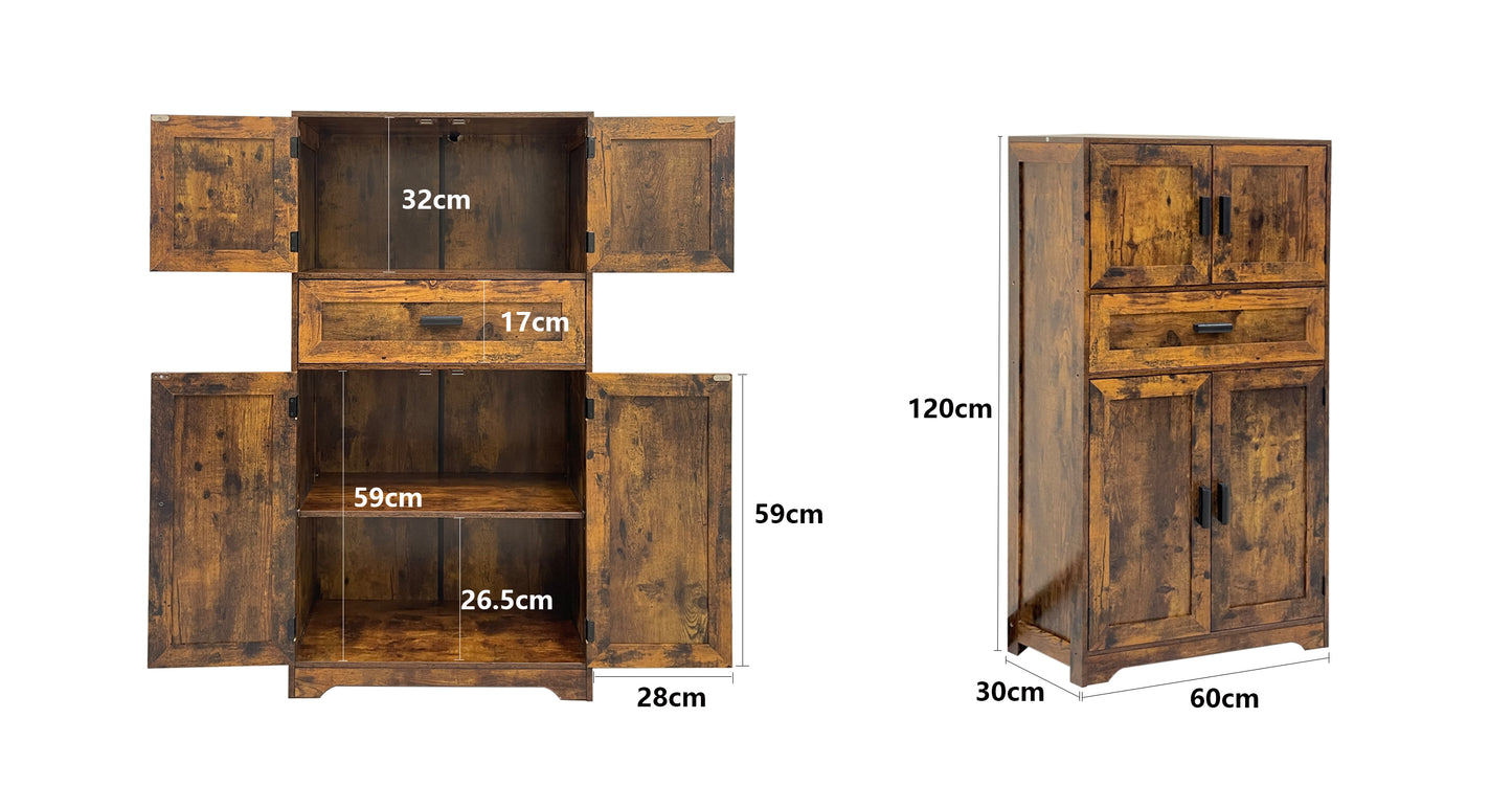 BNIB-Storage Cabinet w/4 doors ,1 drawer, Adjustable Shelf, F/Living Room,Bedroom,Kitchen,Bathroom