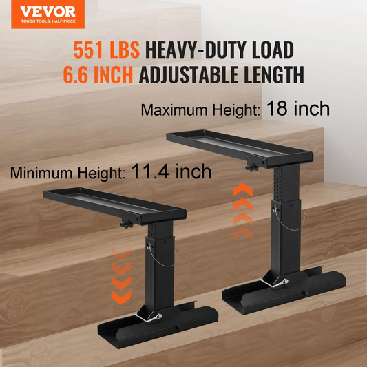 VEVOR Ladder Levler, 23.4 L x 11.4-18 in H Support Surface, Steel Ladder Leveling Tool,-$45