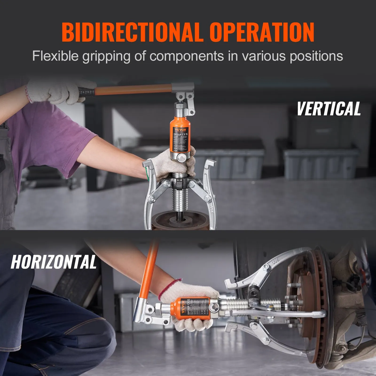 VEVOR Hydraulic Gear Puller, 5 Ton Max Capacity Wheel Bearing Pulling Separator,-$50