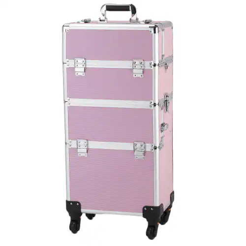 BNIB-Winado - 3 in 1 Makeup Case Rolling Trolley Cosmetic Travel Organizer with Key Wheels Suitcase,-$80