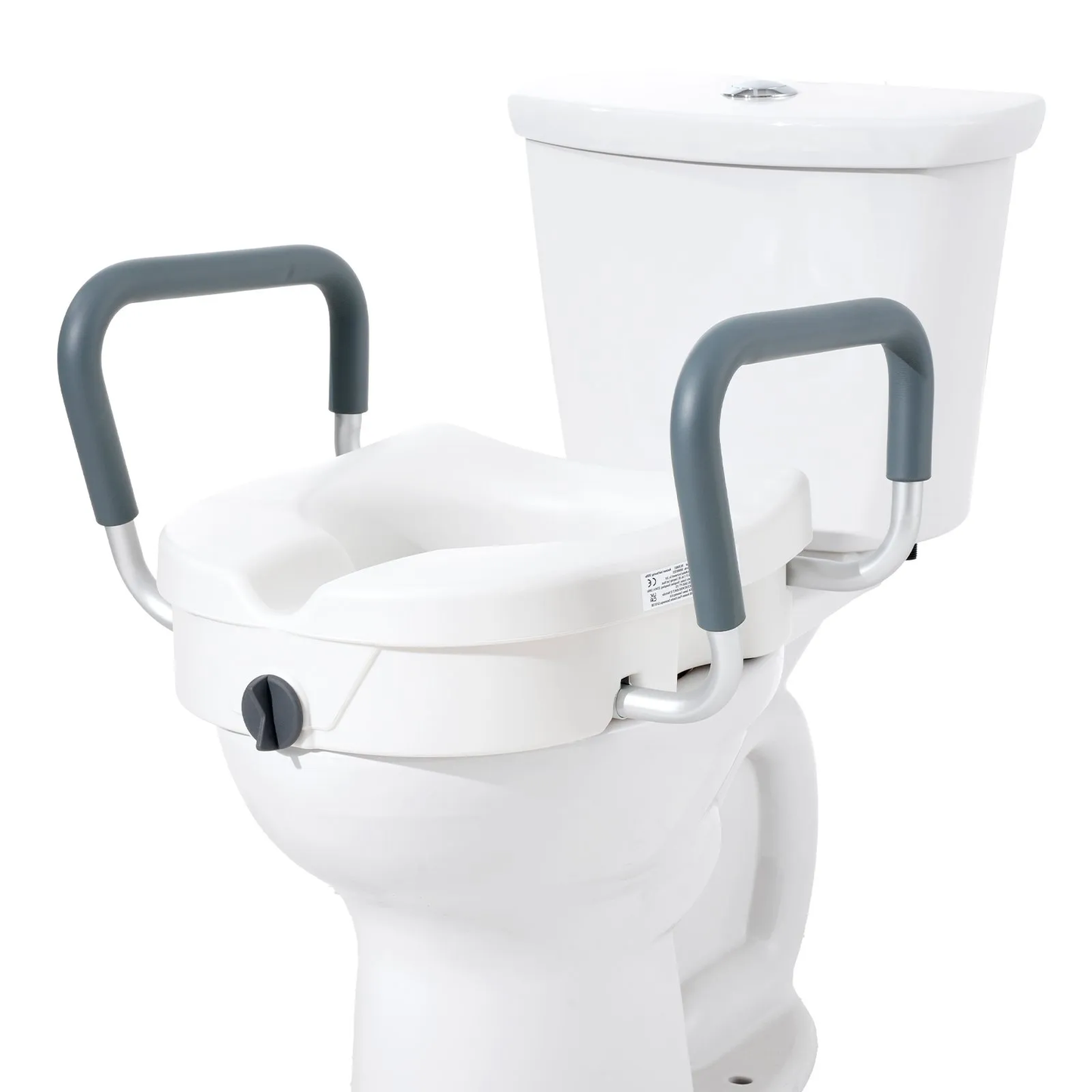 VEVOR Raised Toilet Seat, 5" Height Raised, 350 lbs Weight Capacity, for Round and Elongated Toilet,-$40