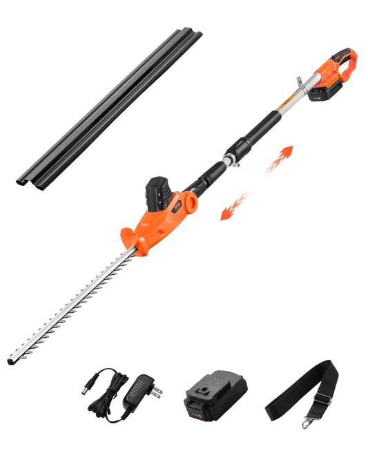 Open Box VEVOR Electric Hedge Trimmer, 1200 RPM, 6.2 - 7.8 Ft Extendable, Pole Hedge Trimmer,-$55