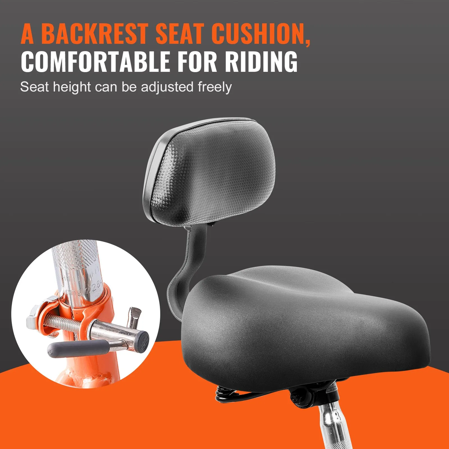 VEVOR Adult Tricycles Bike, 26 Inch Three-Wheeled Bicycles,Carbon Steel Cruiser Bike with Basket,-$220