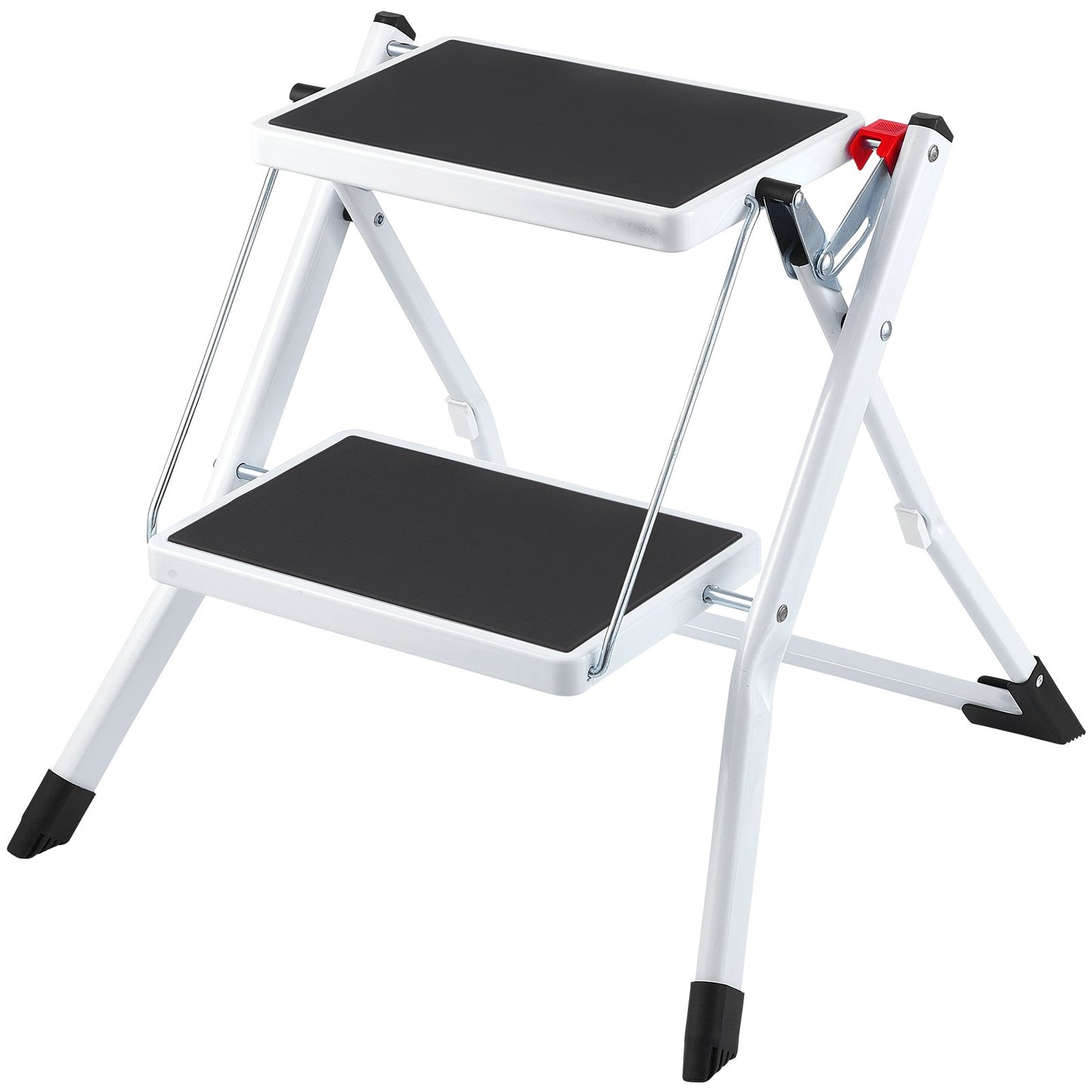 VEVOR Step Ladder 2-Step 330lbs Capacity, Ergonomic Folding Steel Step Stool with Wide Anti-Slip,-$25