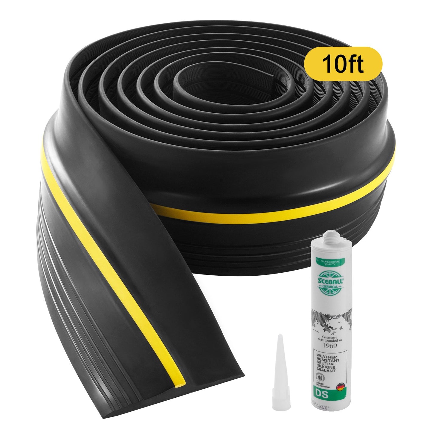 VEVOR Garage Door Threshold Seal Strip, 10 FT Universal Garage Door Floor Seal Strip with Adhesive,-$25