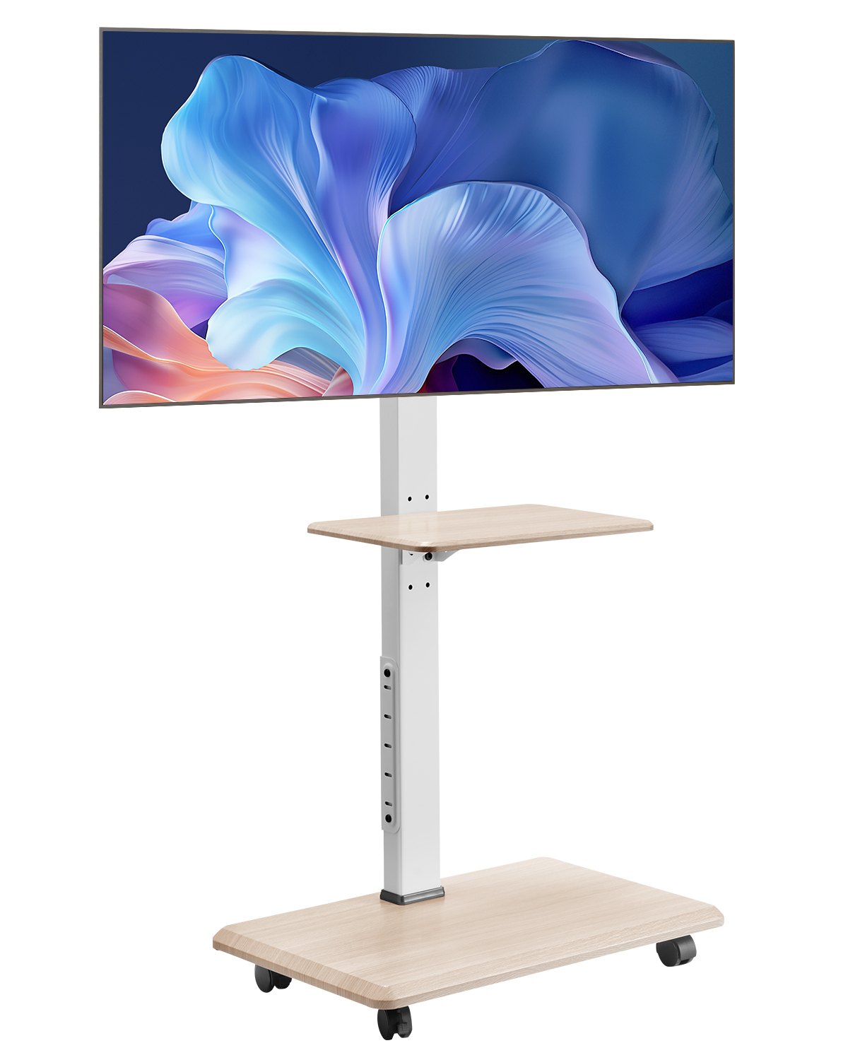 VEVOR Rolling TV Stand, Mobile TV Cart for 32-70 Inch Screens, 25° Left-Right Rotation,-$65