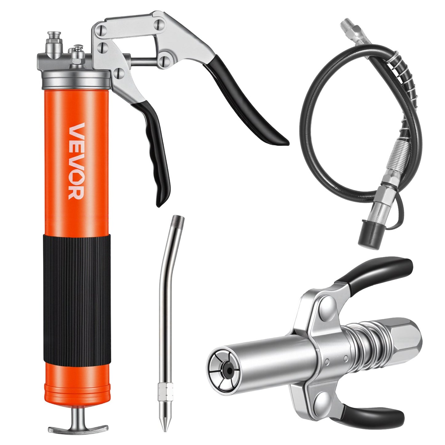 VEVOR Grease Gun, 8000 PSI, Pistol Grip Grease Gun Kit with 14 oz Capacity, Includes 18-Inch Flex Hose,-$20