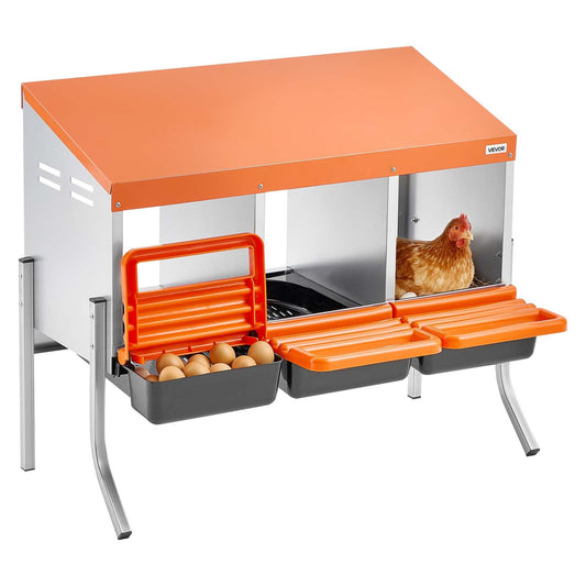 VEVOR Chicken Nesting Boxes, 3 Compartments, with Support Legs, Easy Egg Collection,-$70