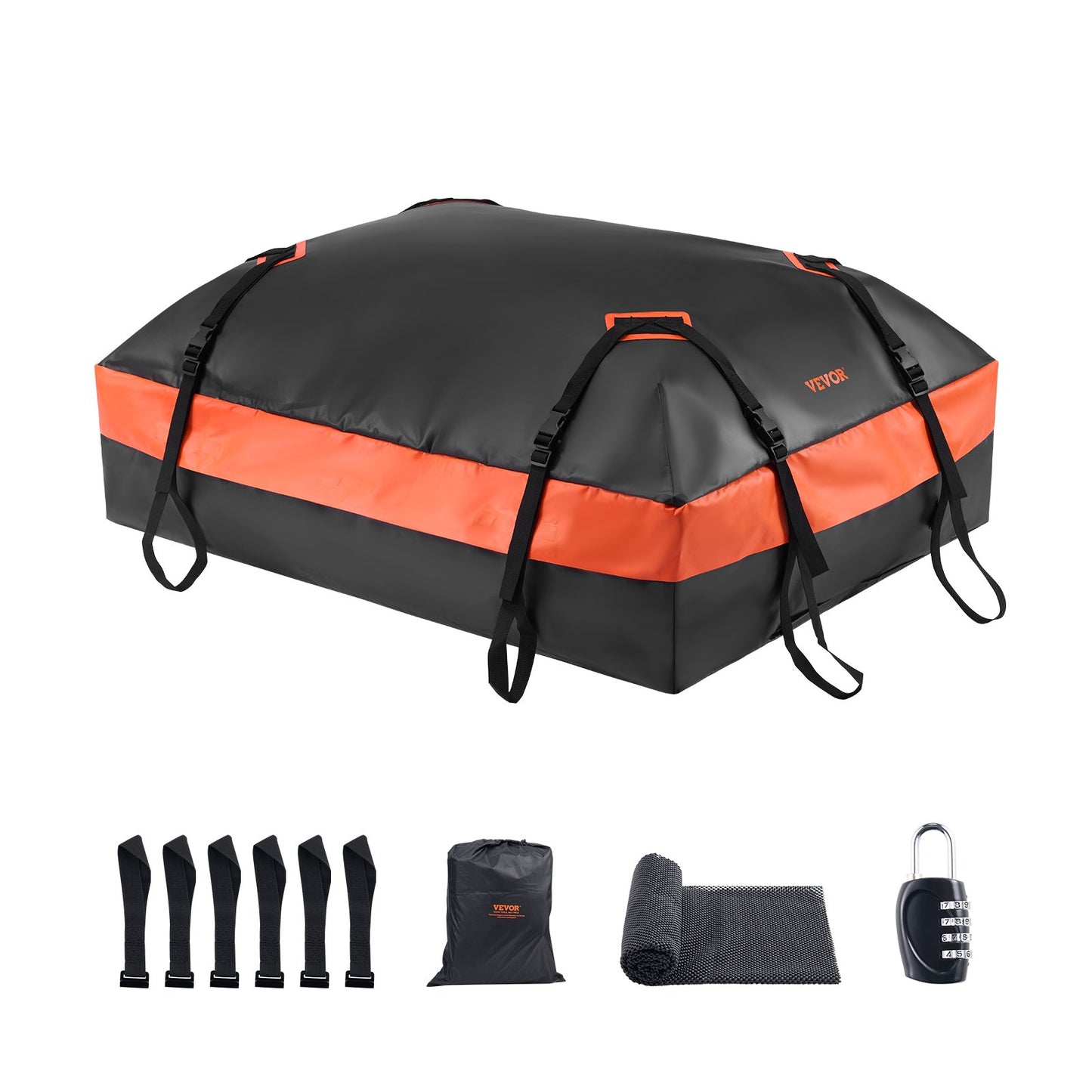 VEVOR Car Rooftop Cargo Carrier Bag, 21 Cubic Feet Car Roof Cargo, 100% Waterproof 840D PVC,-$65