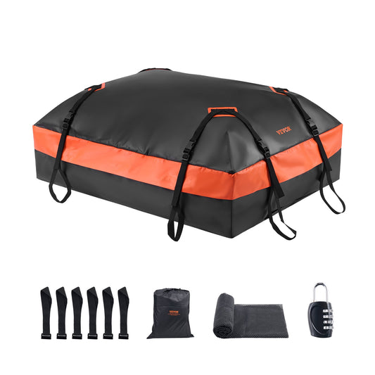 VEVOR Car Rooftop Cargo Carrier Bag, 21 Cubic Feet Car Roof Cargo, 100% Waterproof 840D PVC,-$65