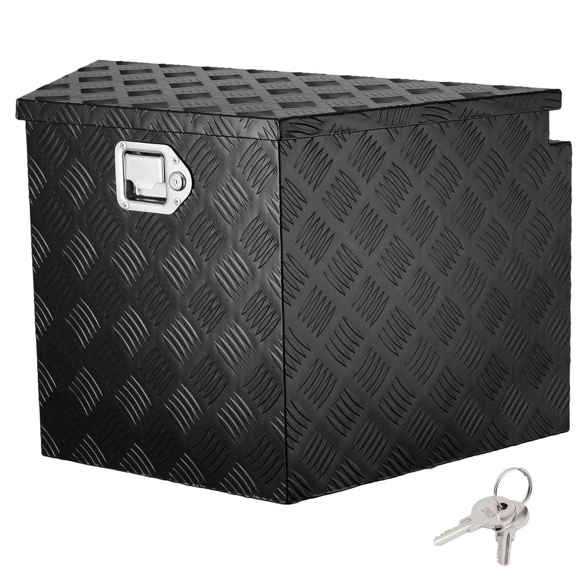 VEVOR Trailer Tongue Box,Aluminum Alloy Diamond Plate Tongue Box Tool Chest,Heavy Duty with Lock & Keys,Utility Trailer Tongue Box for Pickup Truck,RV,Trailer