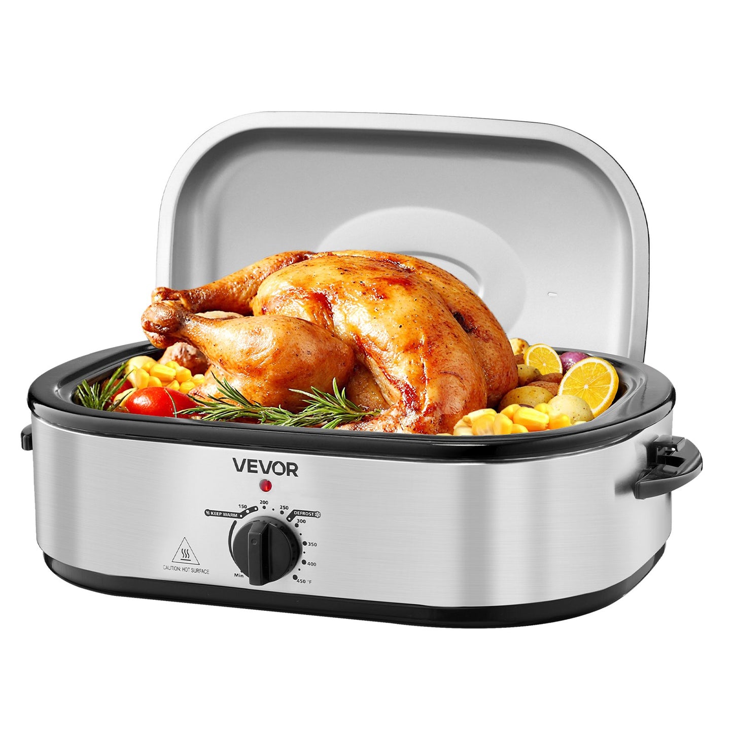 VEVOR Roaster Oven, 14QT Fast-Cooking Turkey Roaster, 150-450℉ Adjustable Temperature,-$50