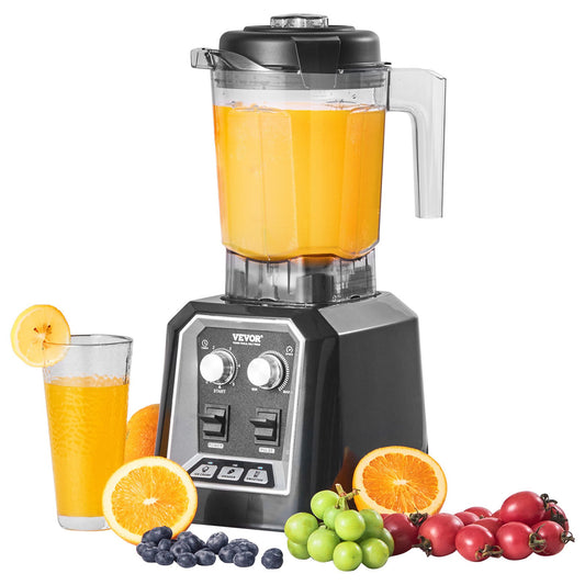 VEVOR Professional Blender, Commercial Countertop Blenders, 68 oz Plastic Jar Blender Combo,-$60