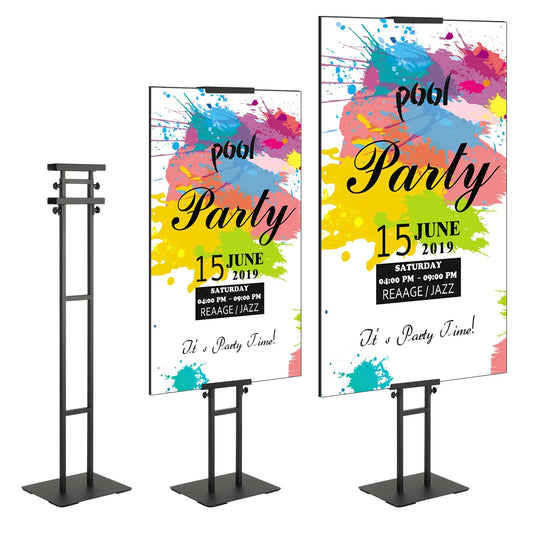 VEVOR Poster Stand, Adjustable Height Up to 75", Double-Sided Heavy Duty Pedestal Sign Holder,-$25