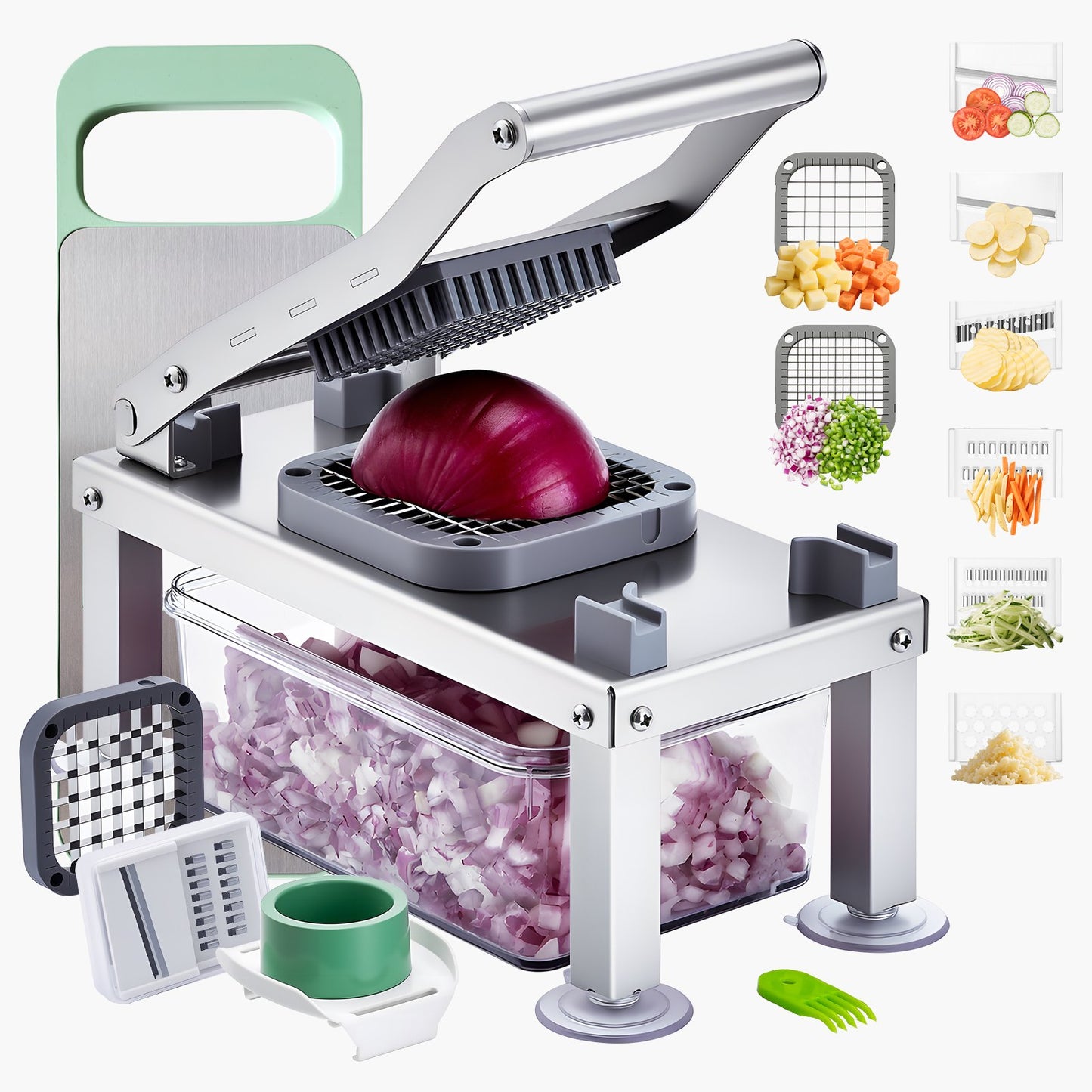 VEVOR Vegetable Chopper Mandoline Slicer, All-in-1 Food Veggie Cutter with 8 Stainless Steel Blades,-$40