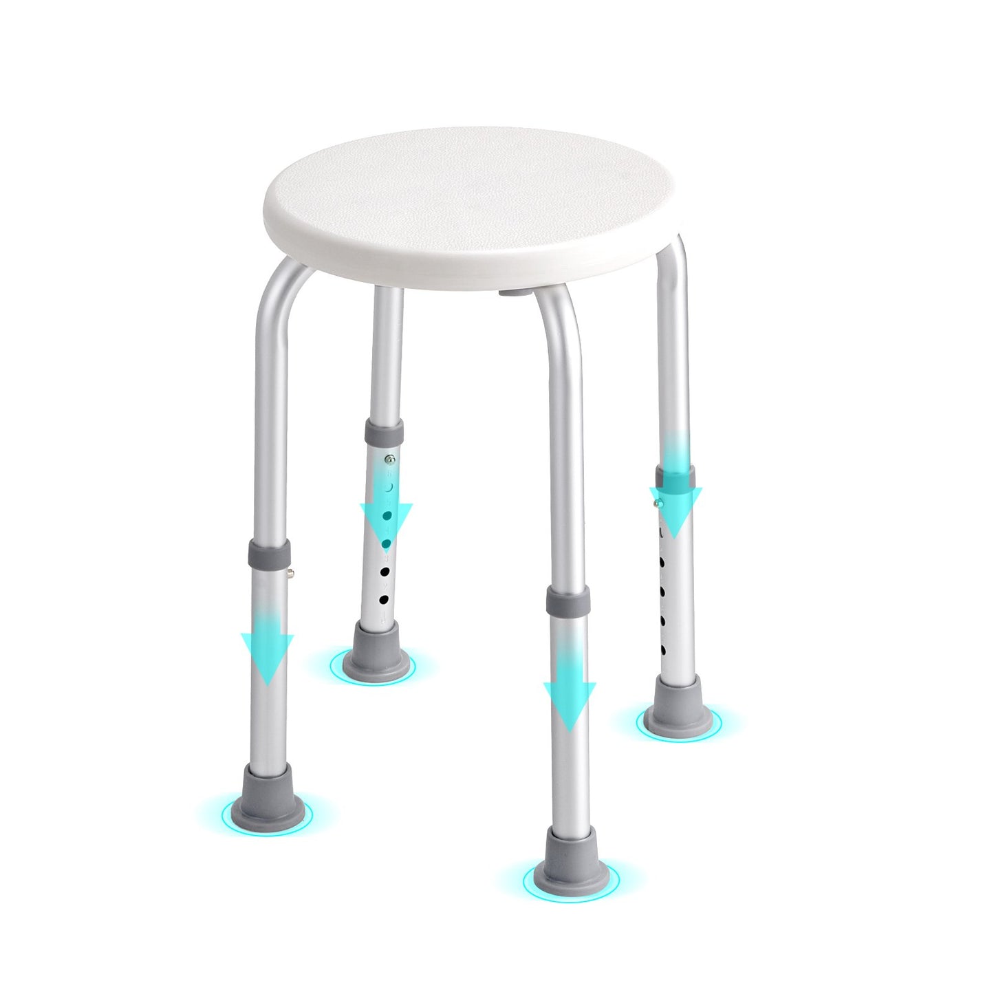 VEVOR Adjustable Height Shower Chair, Non-Slip Shower Bench Seat, 300 lbs Capacity,-$25