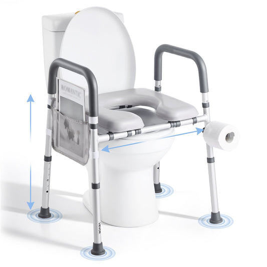 VEVOR Raised Toilet Seat with Arms, 400 lbs Load Capacity, Adjustable Height and Width,-$50