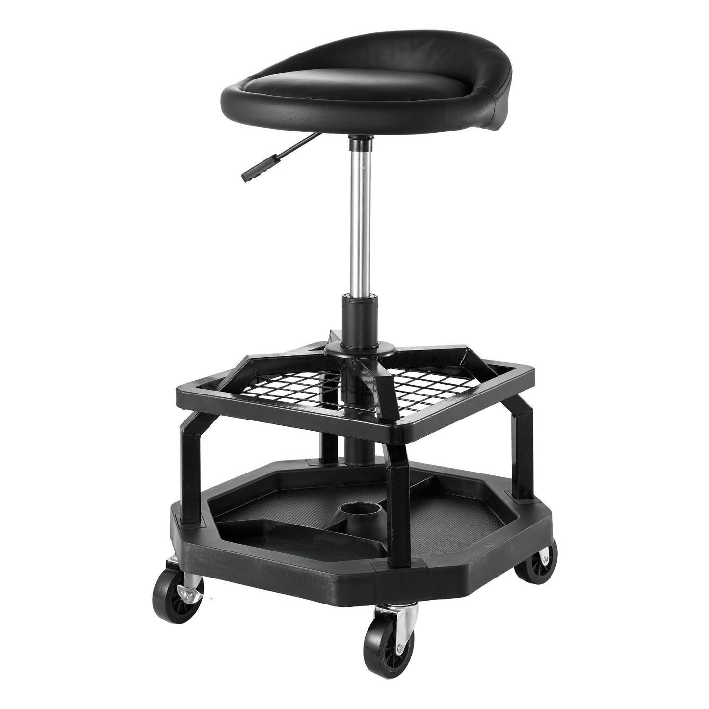 VEVOR Rolling Shop Stool, Pneumatic Garage Seat/Work Stool with 300 lbs Capacity,-$85