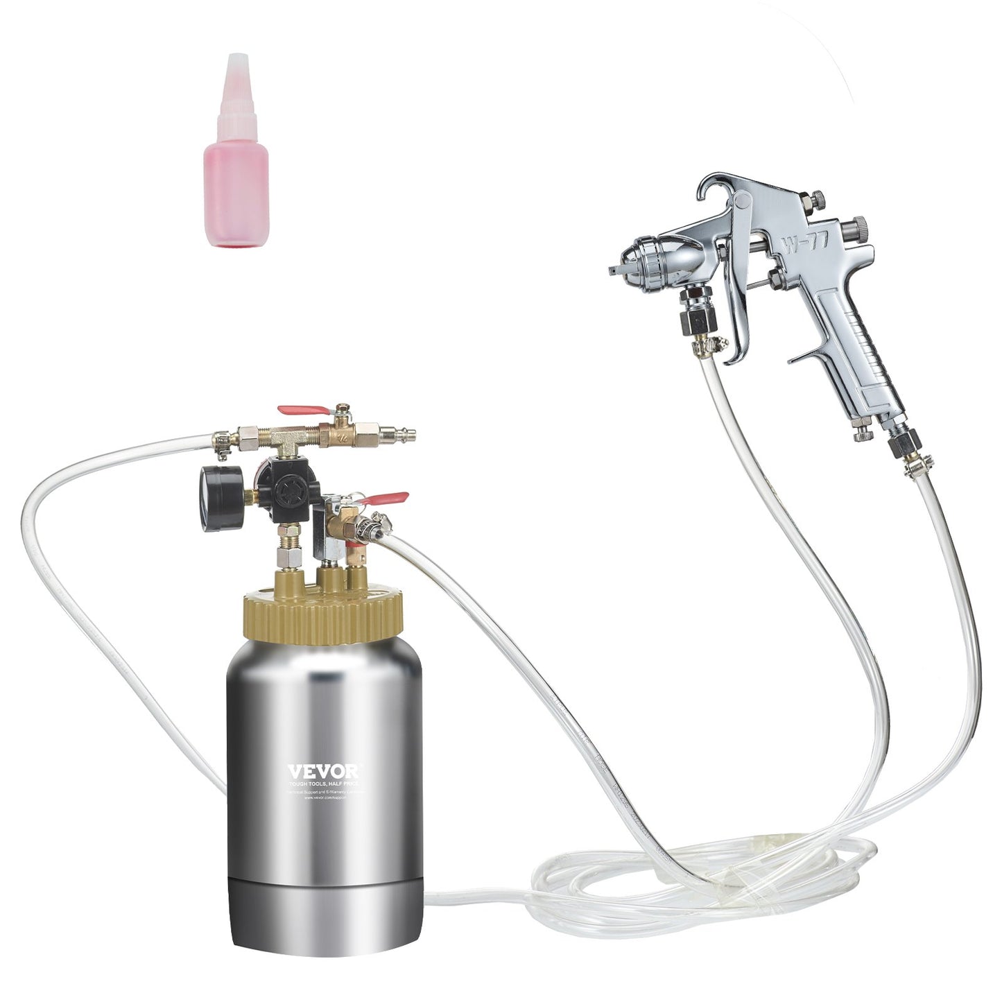 VEVOR 2L/0.5gal Spray Paint Pressure Pot Tank, Lightweight Air Paint Pressure Pot, 1.8mm Nozzle,-$40