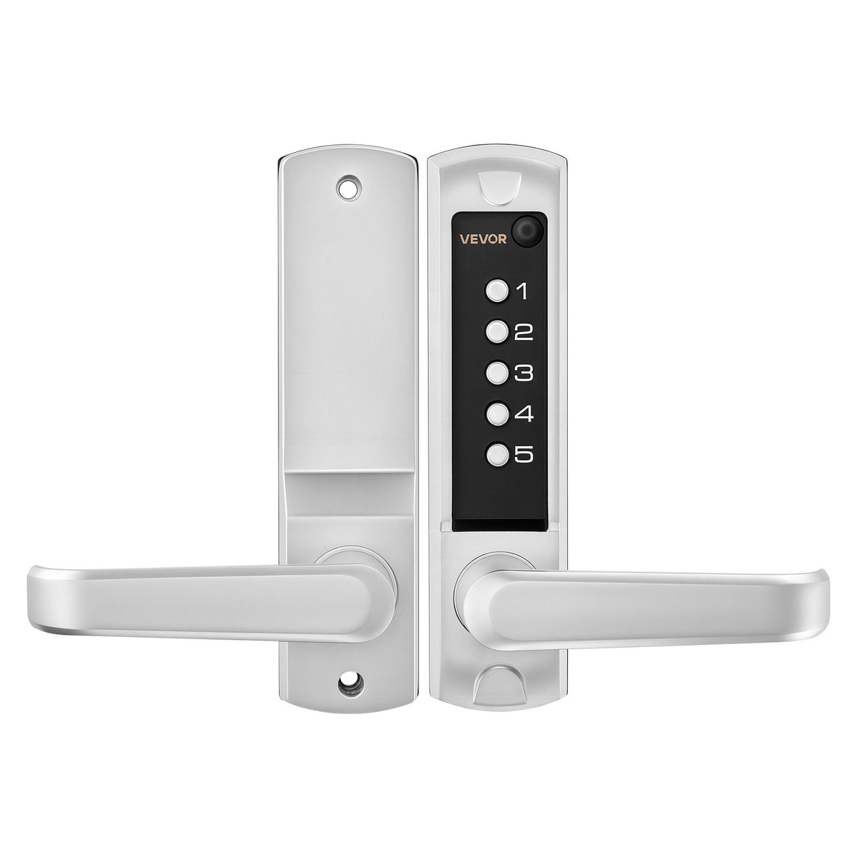 VEVOR Mechanical Keyless Entry Door Lock,2.0 Code Upgrade,5 Digits Code,Single-Sided Push Button Combination Keypad Door Lock with Handle,Auto Locking,-$100