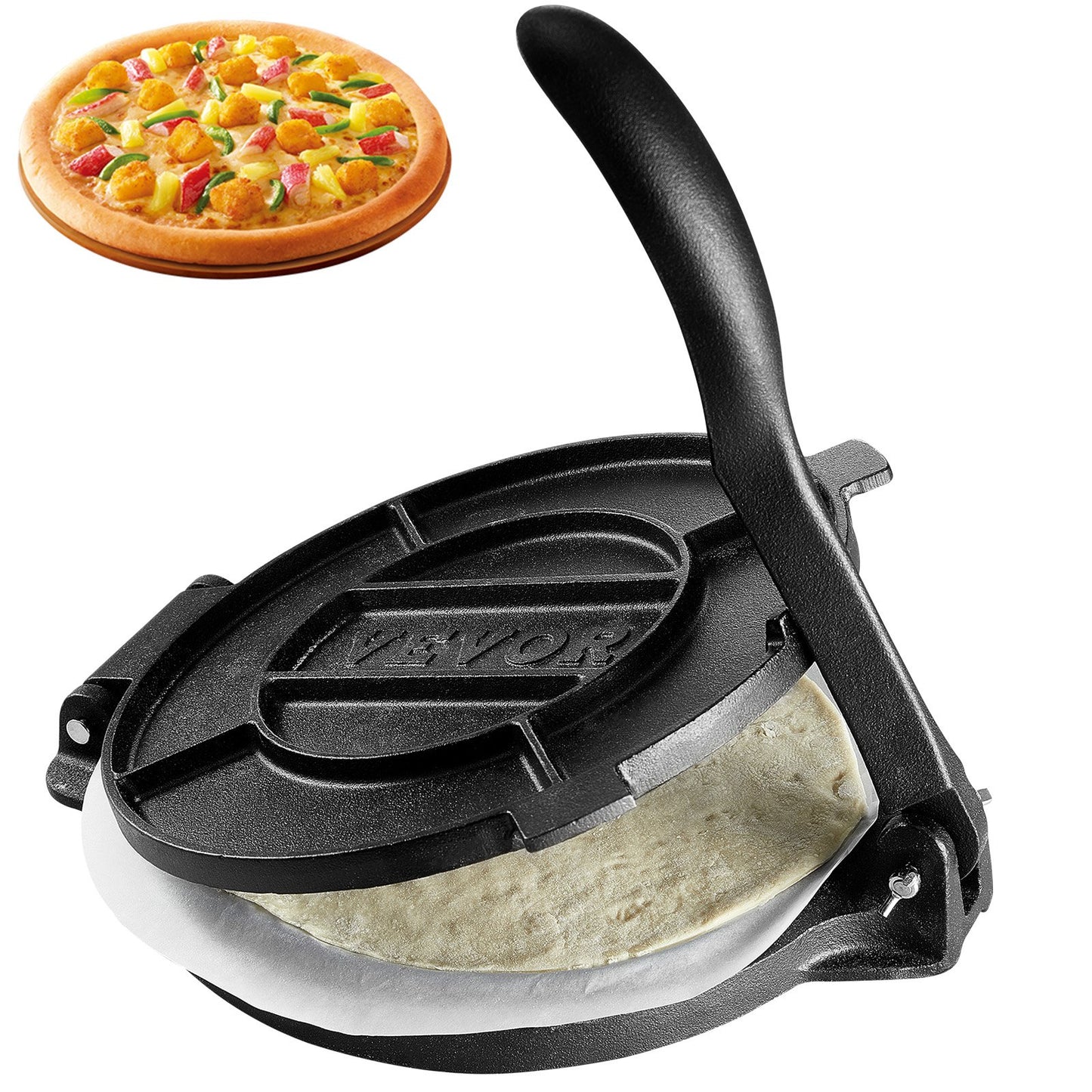 VEVOR Tortilla Press, 10 Inch Tortilla and Roti Maker, Cast Iron Heavy Duty Tortilladora Press,-$30