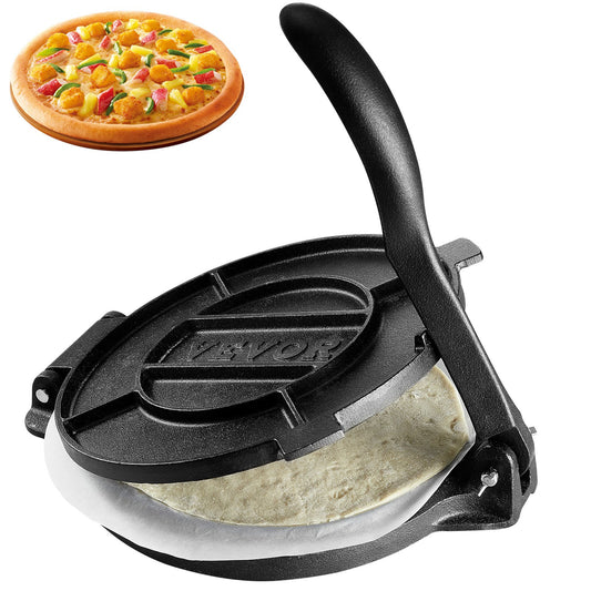 VEVOR Tortilla Press, 10 Inch Tortilla and Roti Maker, Cast Iron Heavy Duty Tortilladora Press,-$30