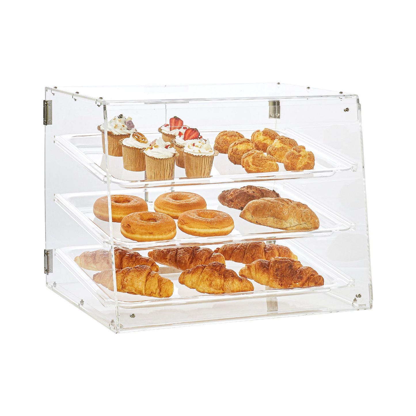 VEVOR Pastry Display Case, 3-Tier Commercial Countertop Bakery Display Case, Acrylic Box,-$90