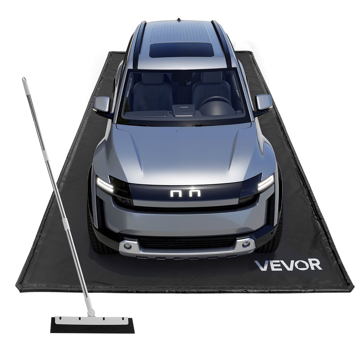 VEVOR Containment Mat, 7 ft 9 in x 16 ft, Non-Slip PVC Garage Floor Mat w/a Cleaning Squeegee,-$60