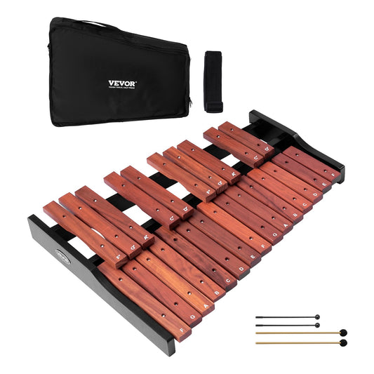VEVOR Glockenspiel Xylophone, 25 Notes, Wooden Professional Xylophone Percussion Instrument,-$60