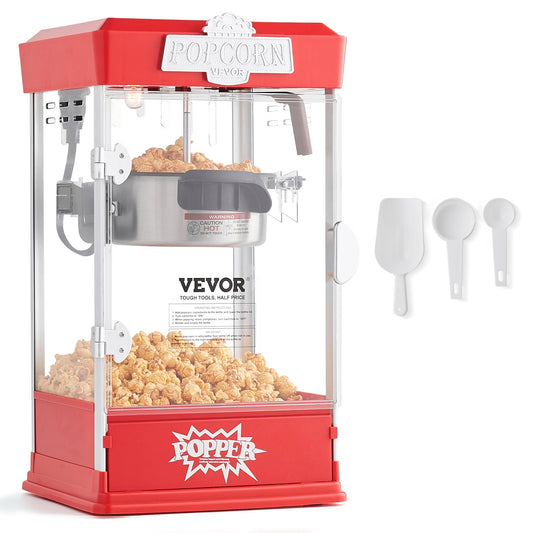 VEVOR Popcorn Maker, 480W Popcorn Popper Machine, 4 Oz Kettle Makes 1.5 Gallon per Batch,-$75