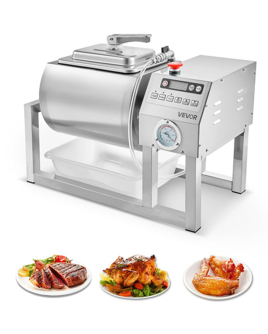 VEVOR Commercial Meat Tumbler Marinator, 20L Vacuum Tumbler Marinating Machine w/Bidirectional,-$340