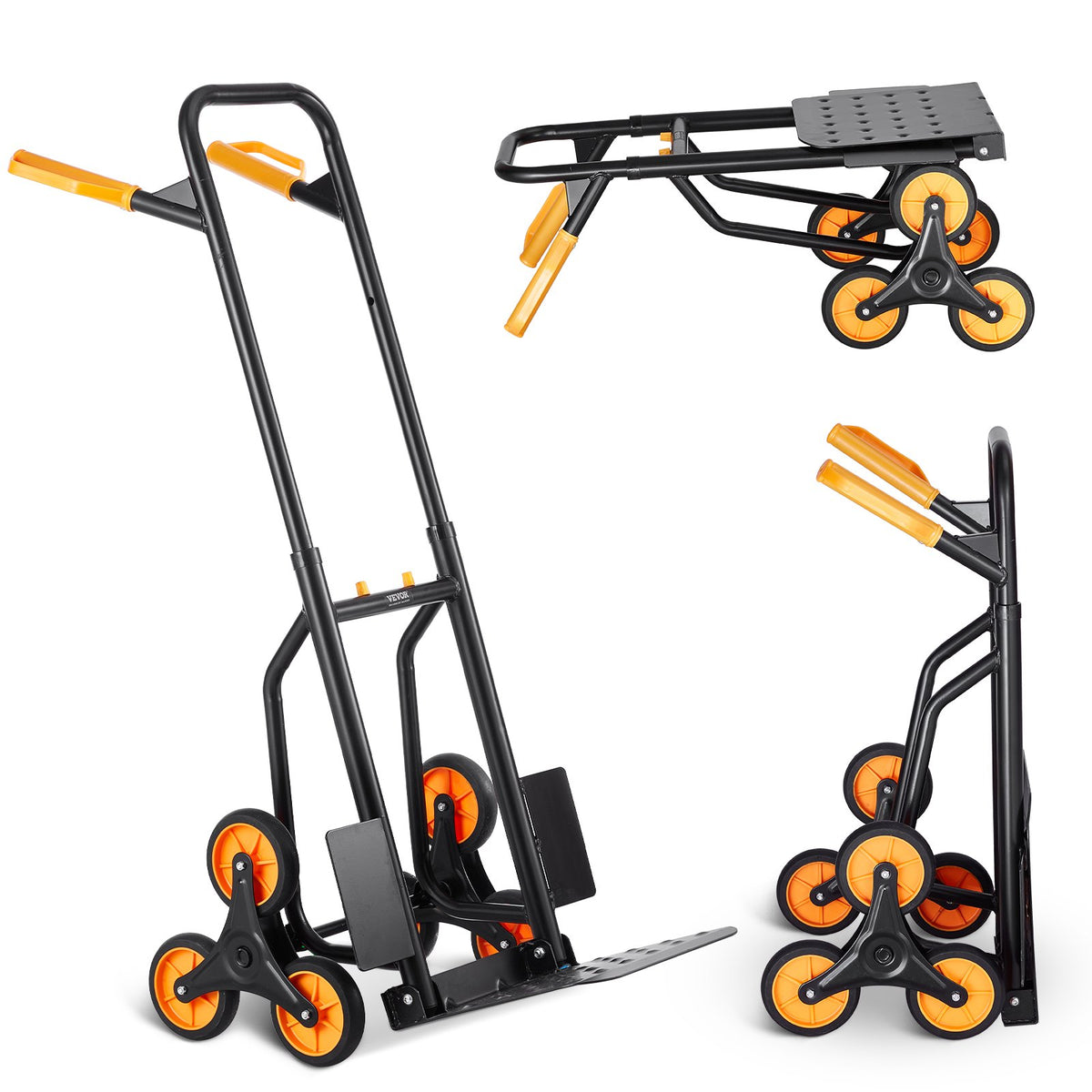 VEVOR Stair Climbing Cart, 440 lbs Capacity Stair Climber Hand Truck and Dolly, Heavy-Duty Folding,-$80